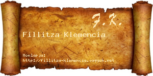 Fillitza Klemencia névjegykártya